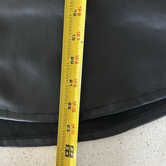 NWOT Free People Sleeveless Tank Flared Vegan Leather S Western Retro Black Chic - Picture 12 of 13